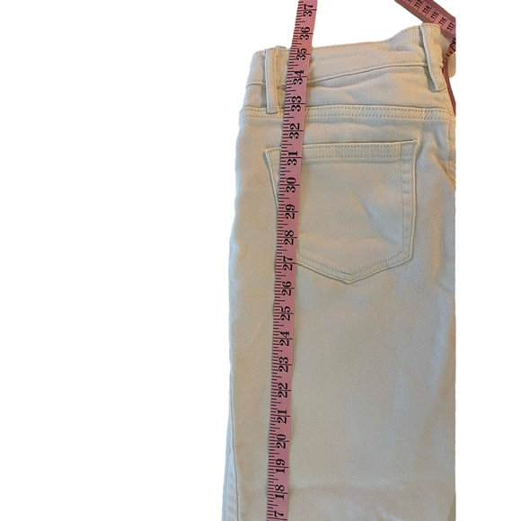Joe Fresh + Jillian Peaches Jeans - cream / white button fly size 26 - Picture 8 of 11